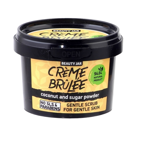 Beauty Jar “CRÈME BRÛLÉE” Απαλό Scrub Για Ευαίσθητες Επιδερμίδες 120gr